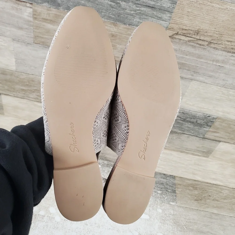 Skechers Cleo Snip Sweet Time Womens Flats Sz 10 Taupe Beige Slingback Round Toe
